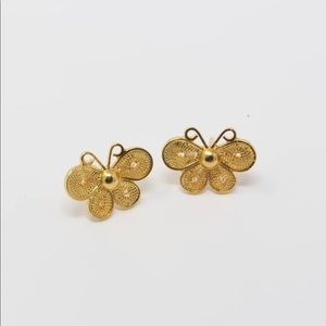 Small butterfly earrings - filigree, handmade, new